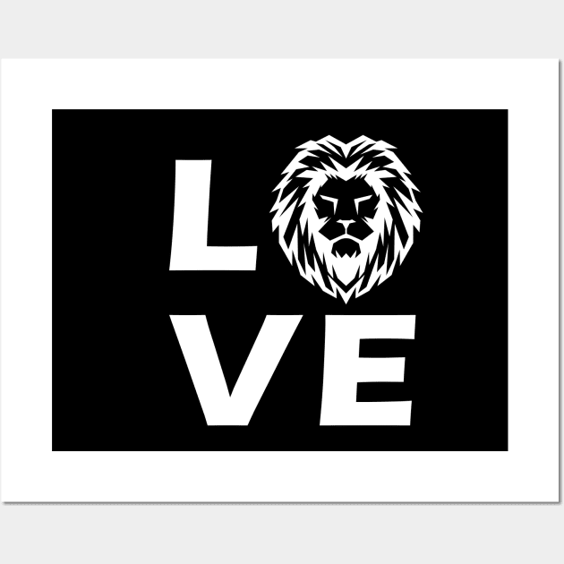 Lion - Love lion Wall Art by KC Happy Shop